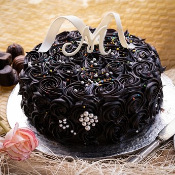 Black Forest Rose Theme Cake