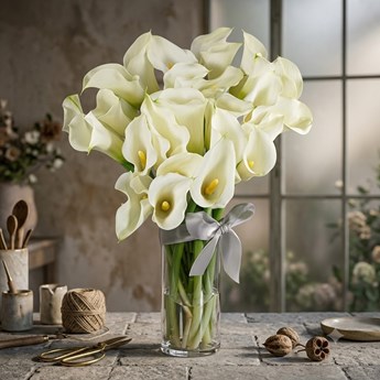White Calla Lily Vase Arrangement