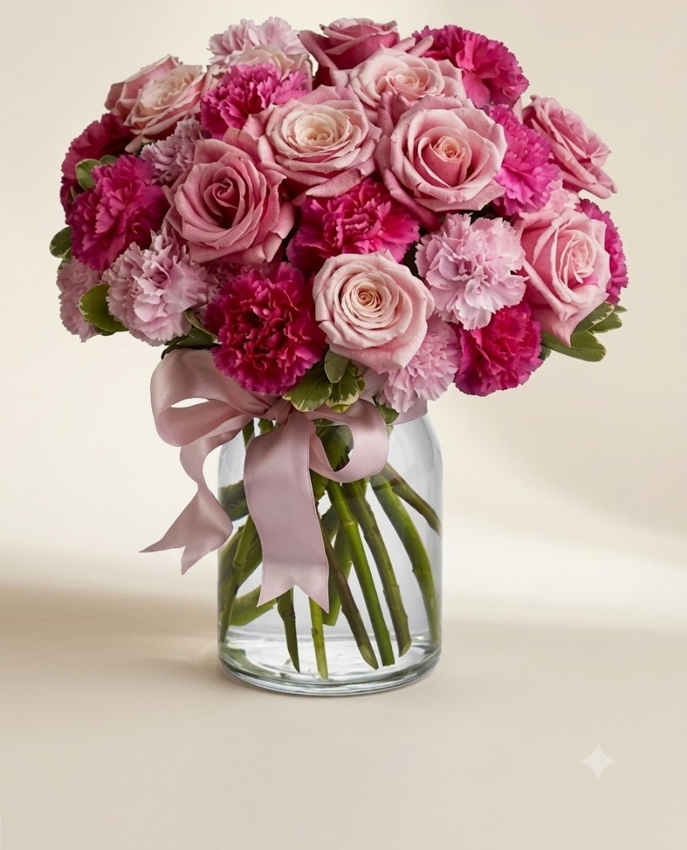 Pink Rose and Carnation Bouquet
