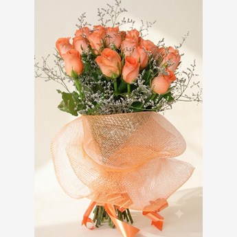 20 Orange Roses Bouquet