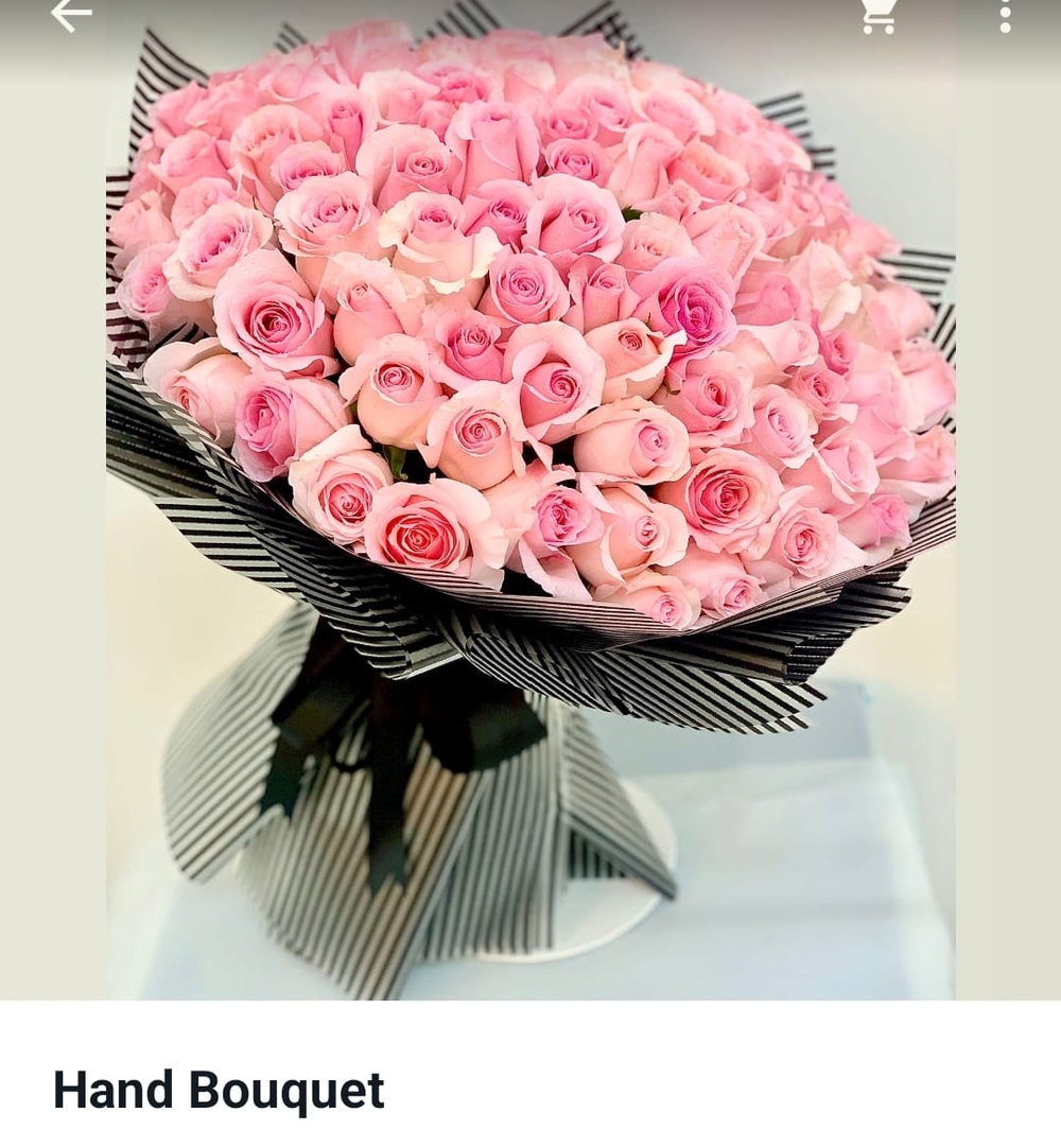 50 Pink Roses Hand Bouquet