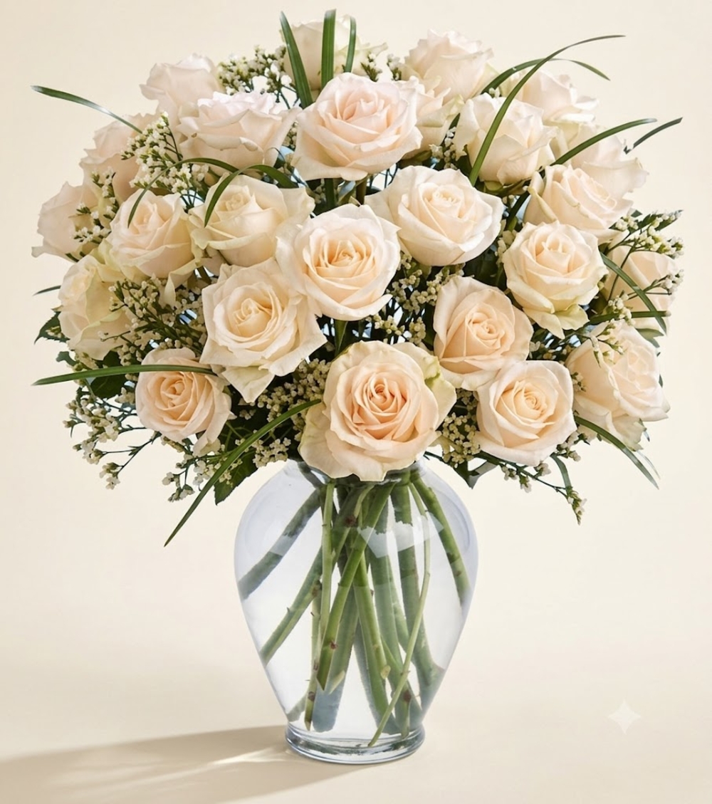 Ivory Roses Bouquet