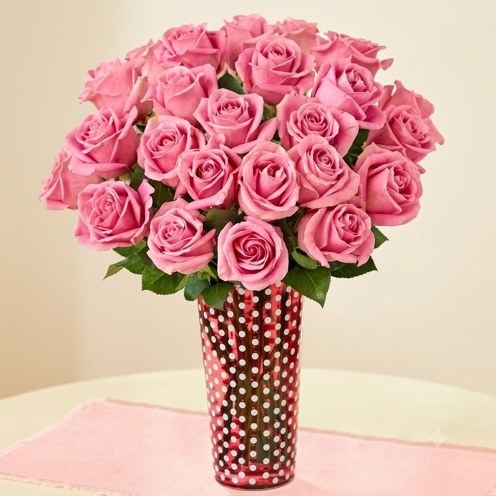 24 Stems of Pink Roses