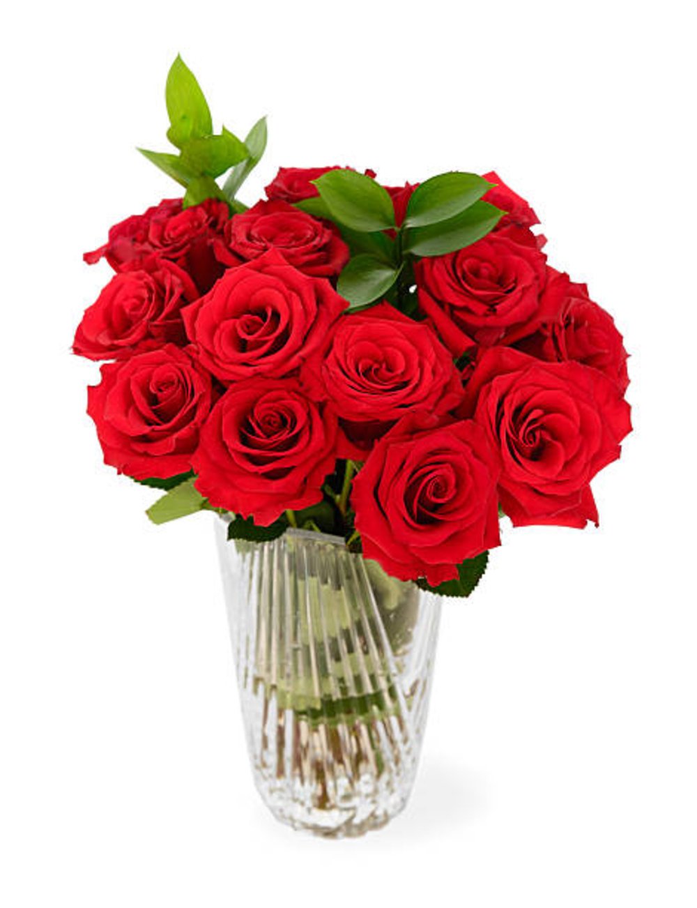 Delightful Red Roses Vase