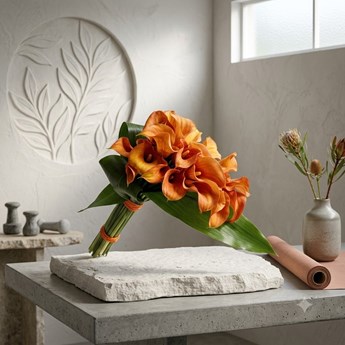 Orange Calla Lilies Bouquet
