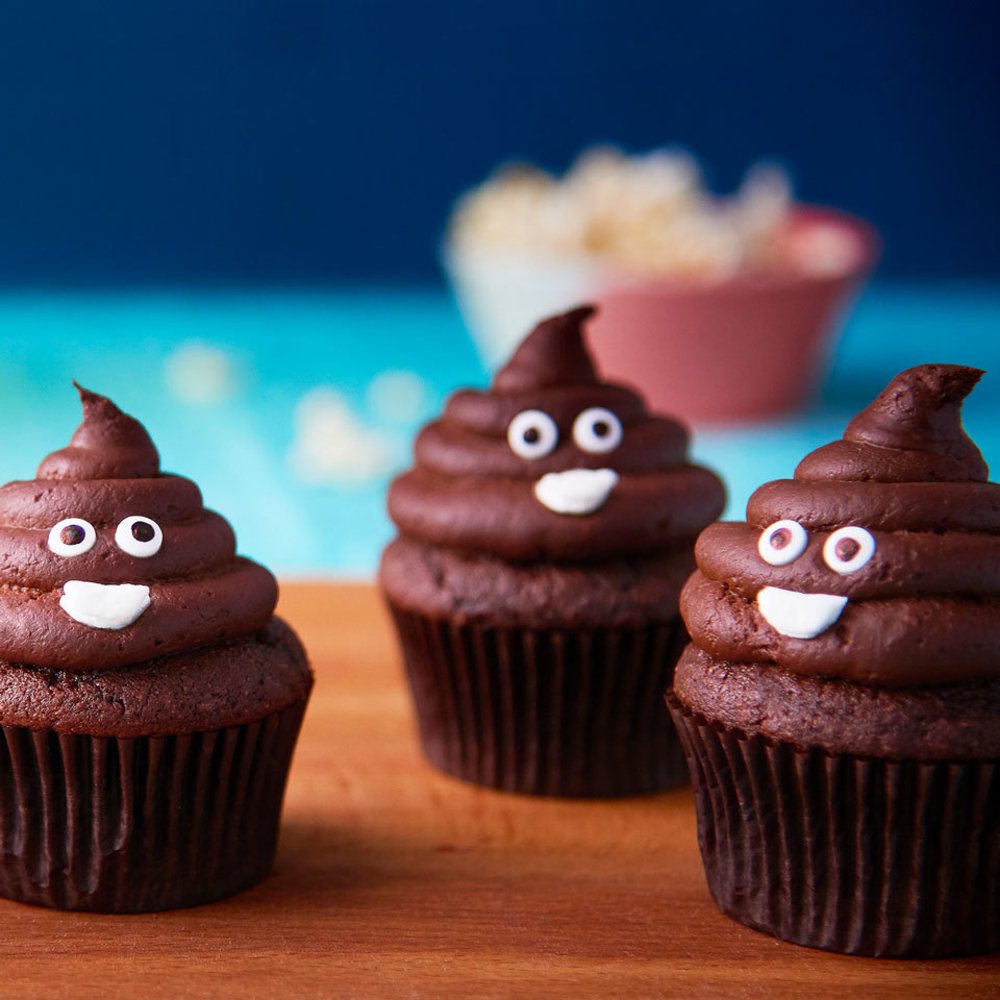 Smiling Chocolate Cupcakes