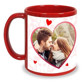 Personalized Heart Shaped Photo Mug