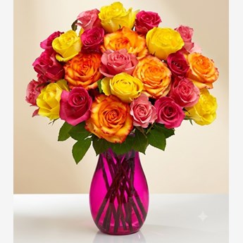 Mixed Color Roses Bouquet