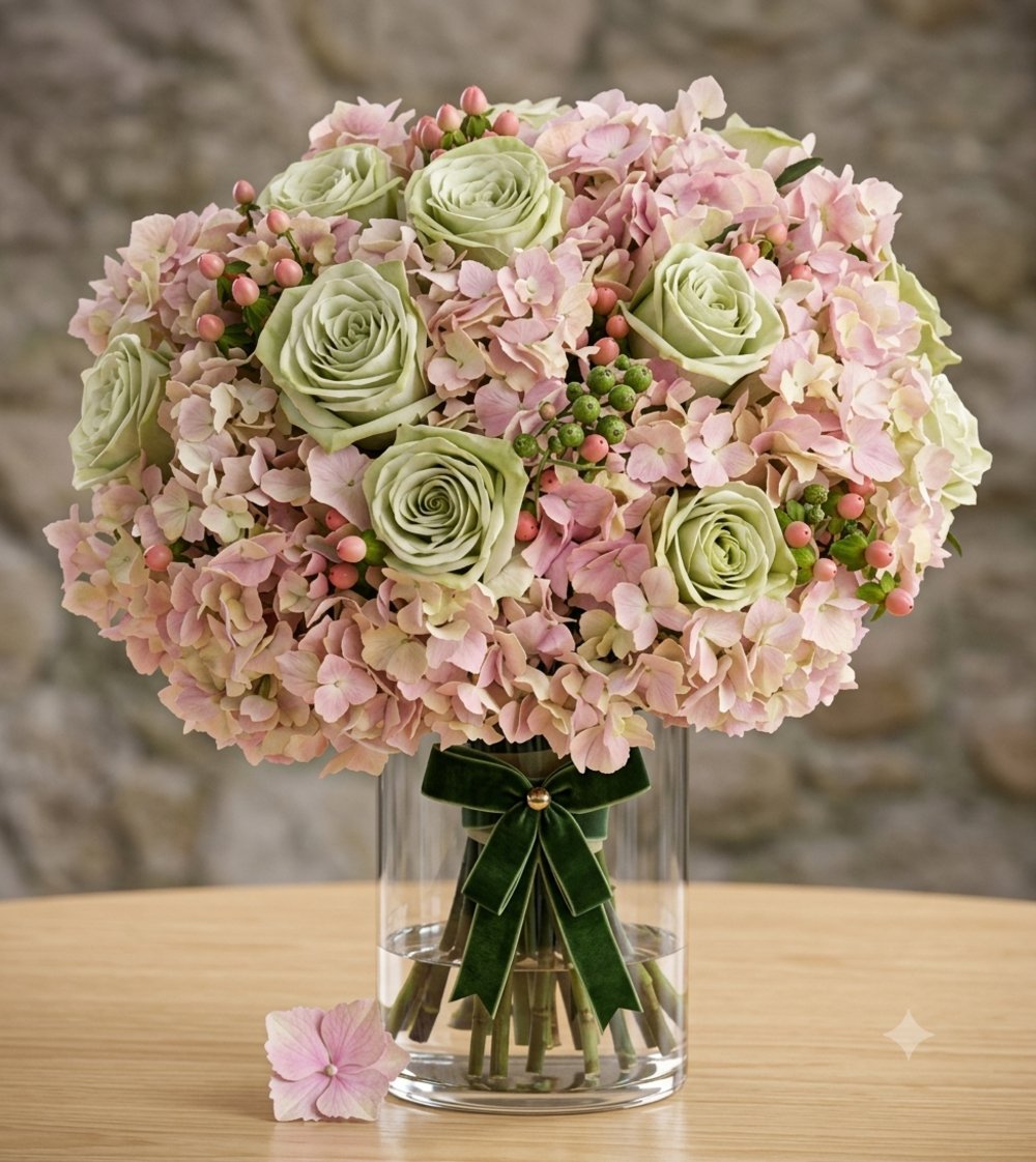 Pink Hydrangea Bouquet