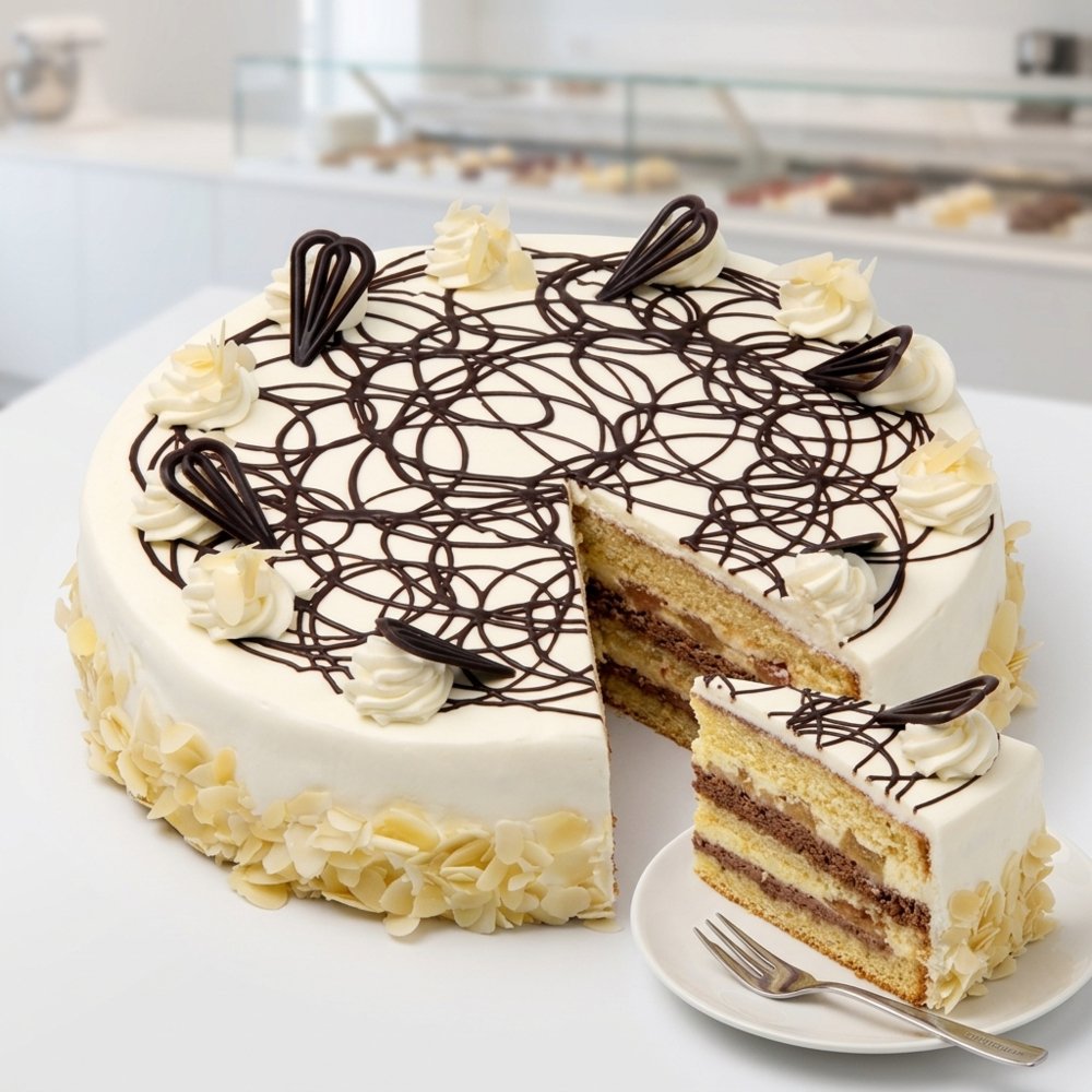 Cream Almond Cake 