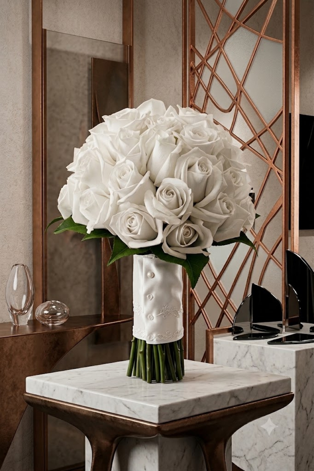 24 White Roses