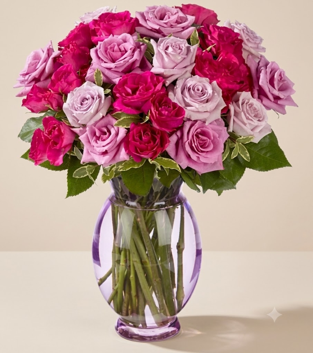 Red Roses with White Daisies