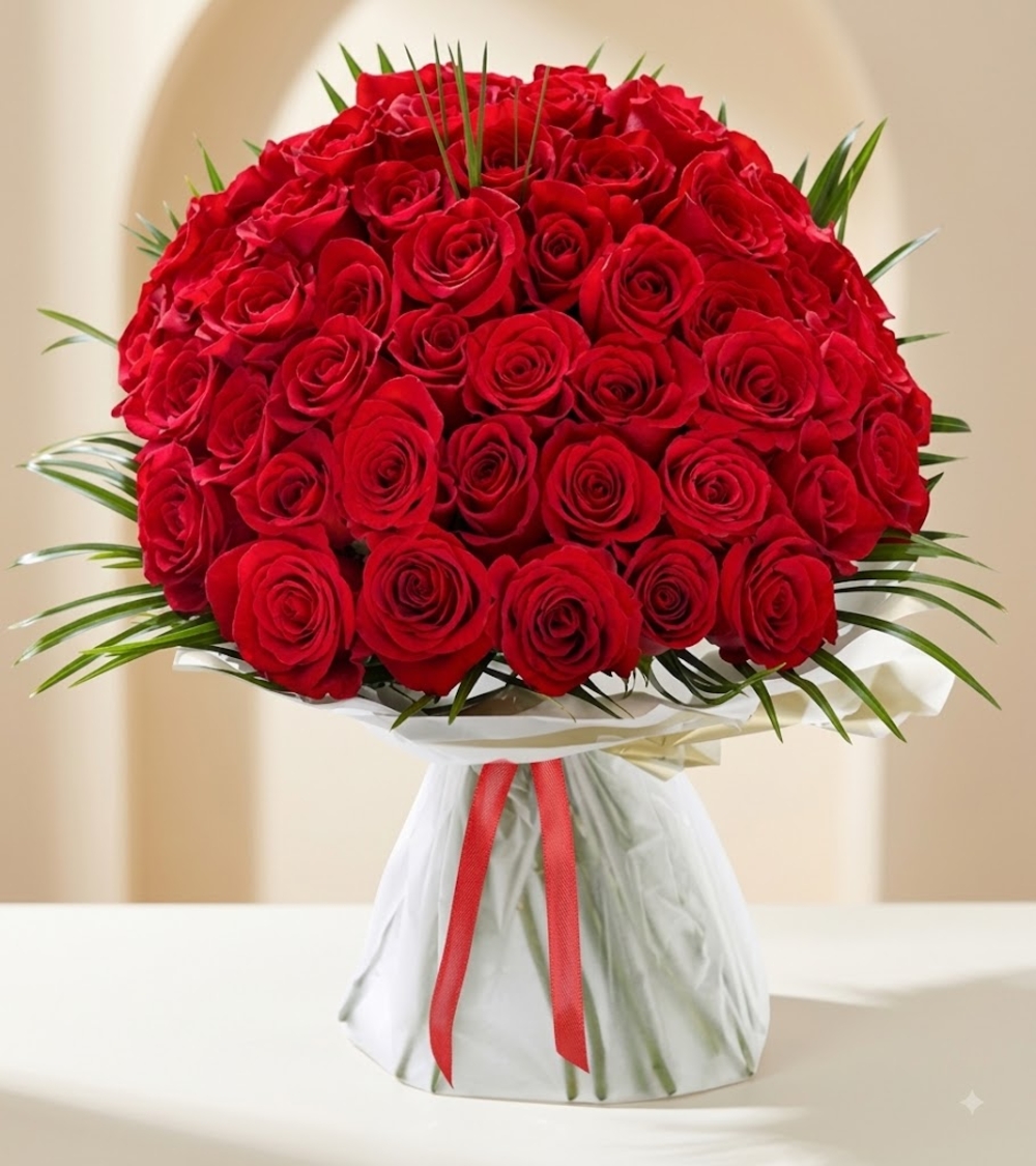Red Rose Round Bouquet