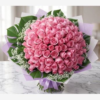 60 Pink Roses 
