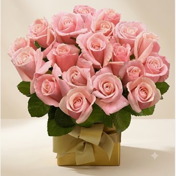 Baby Pink Roses Vase