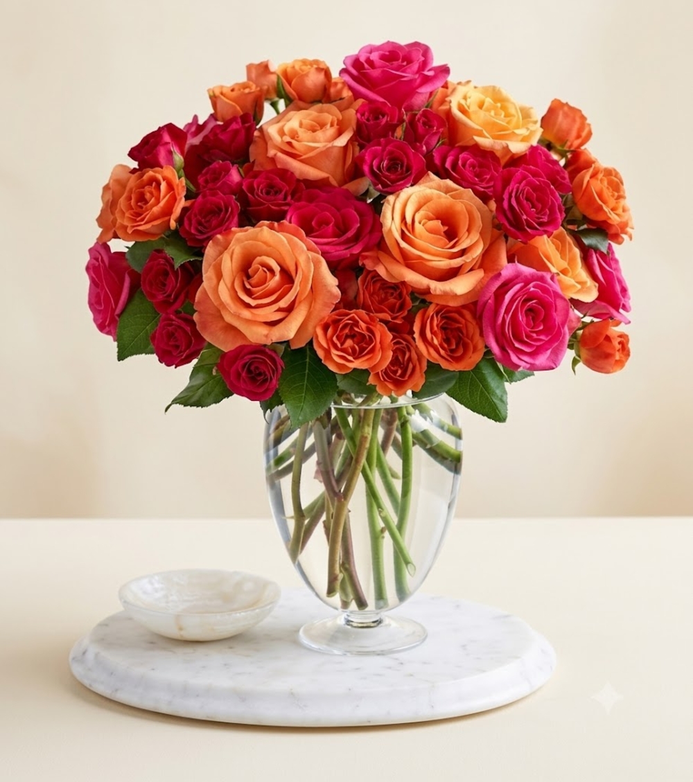 60 Stems of Mixed Colored Roses