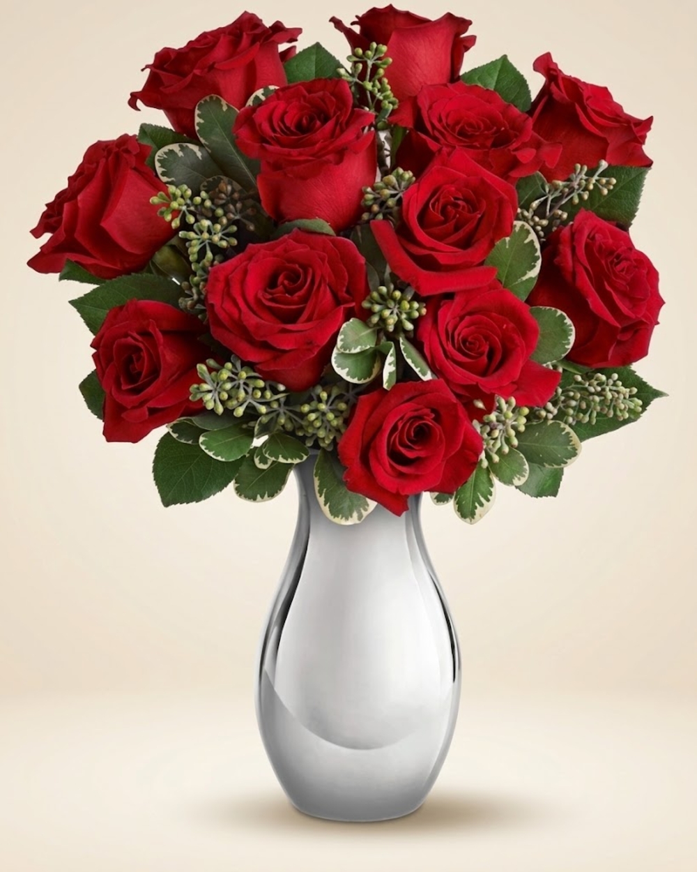 12 Red Rose Vase