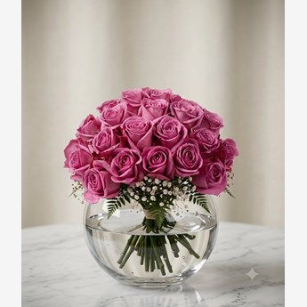 Purple Roses in a Vase