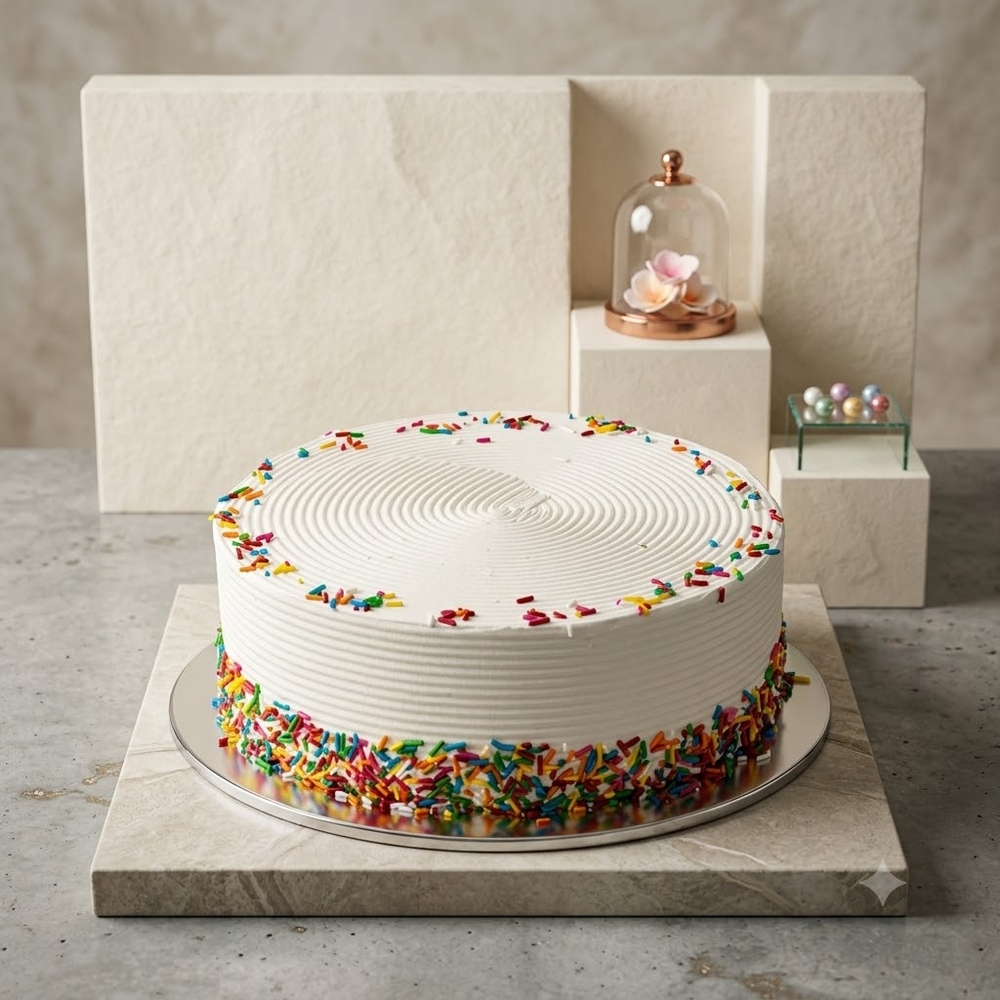 Egg less Rainbow Cake
