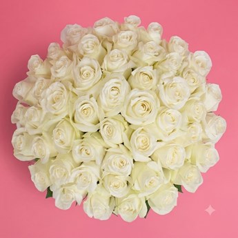 40 Stem White Roses