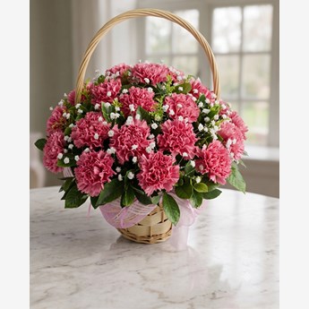 30 pink carnations bouquet