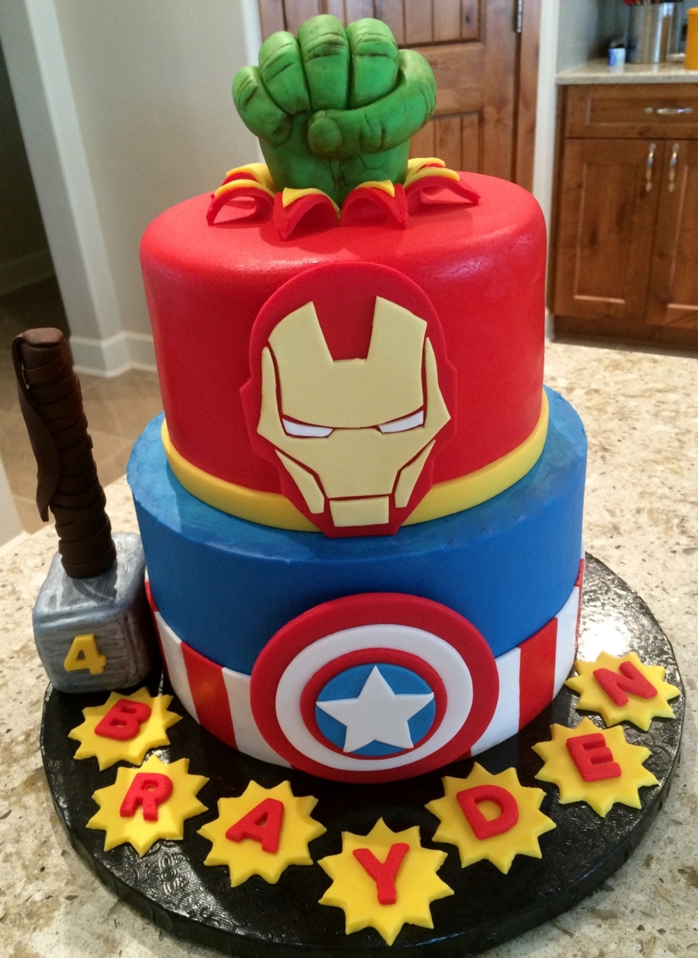 Marvel Theme Layer Cake 