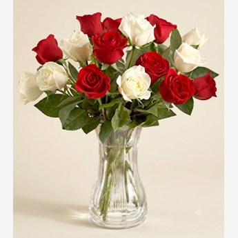 Red Roses with White Roses