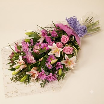 Pink and Purple Lily Bouquet