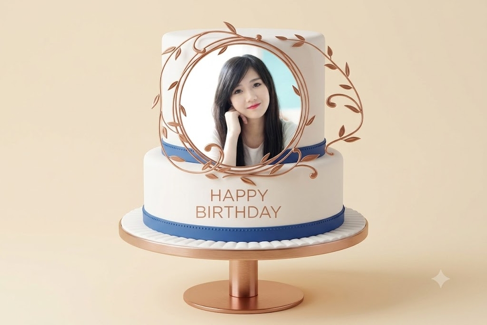 Round Shape Photo Cake