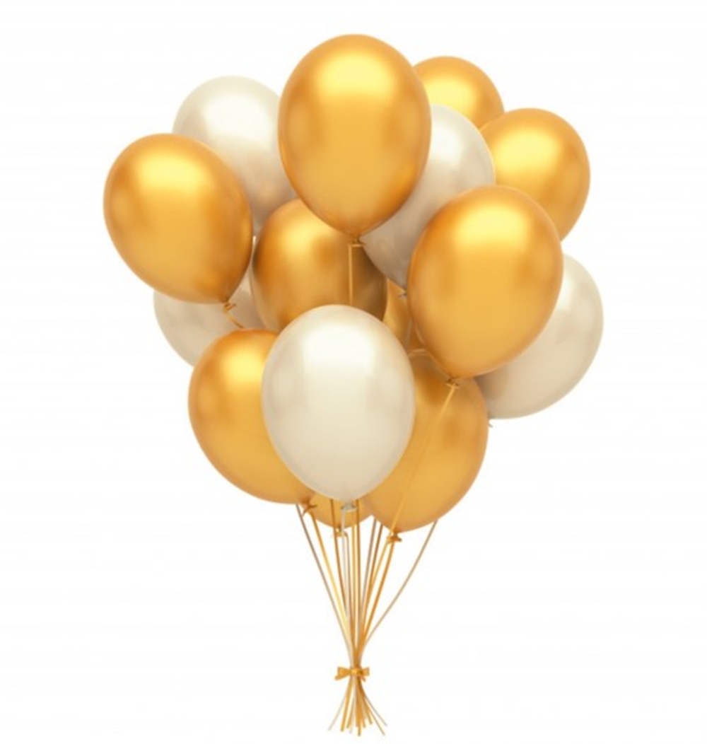 Golden and Silver Metallic Balloons