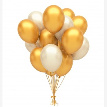 Golden and Silver Metallic Balloons
