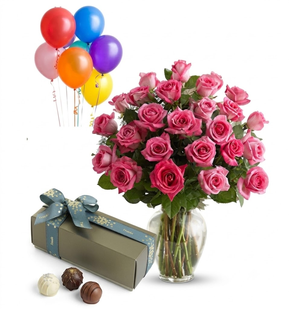 Roses, Patchi and Balloons