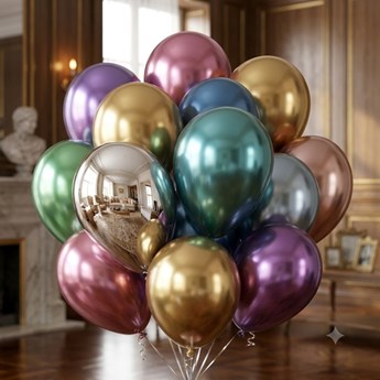 Multi colored Metallic Balloons