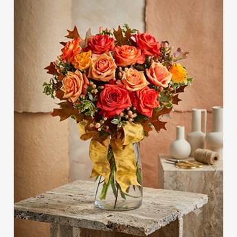 Autumn Mixed Rose Bouquet
