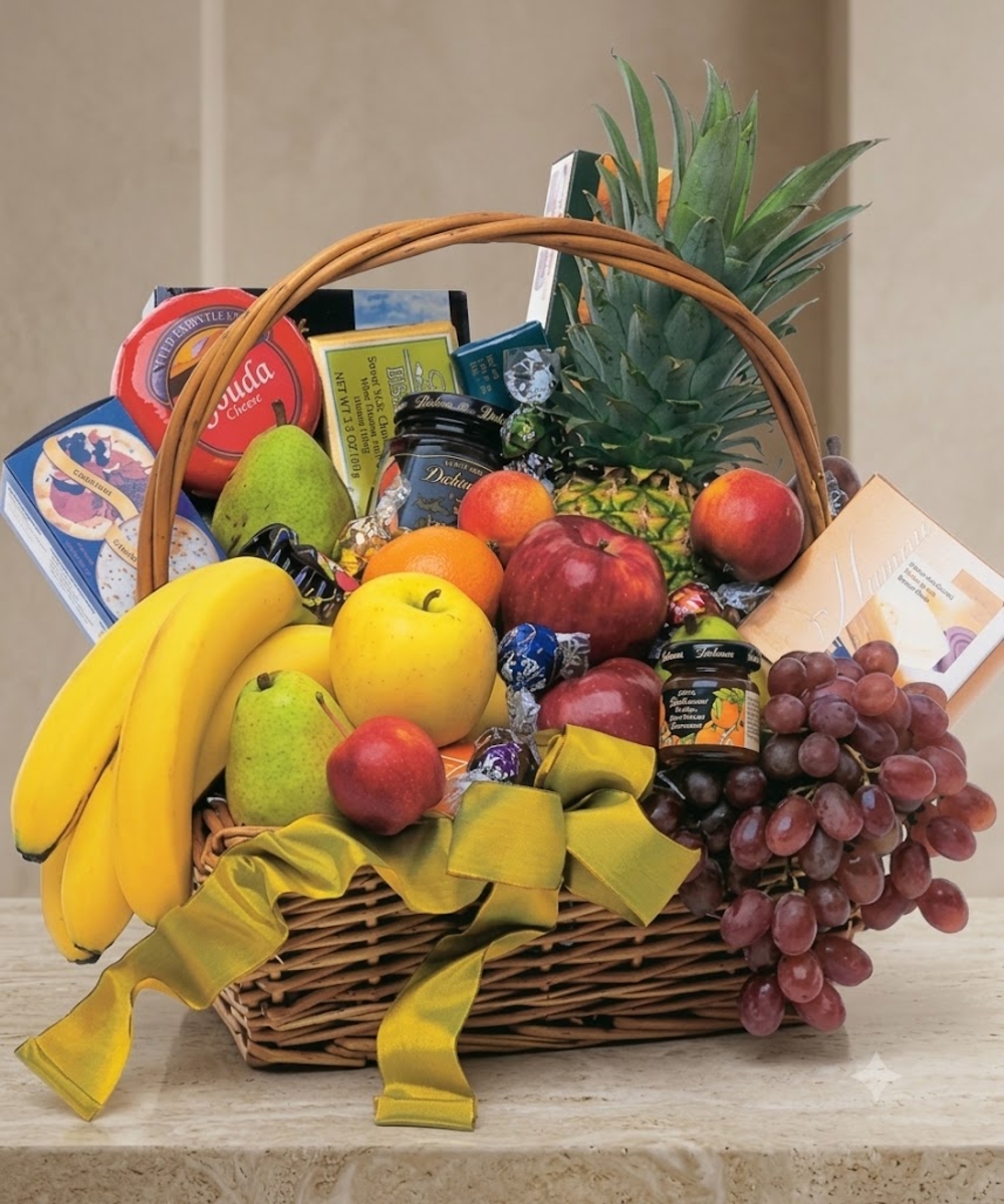 Fresh Fruit and Gourmet Gift Basket