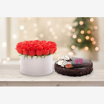 Roses and Cake Combo