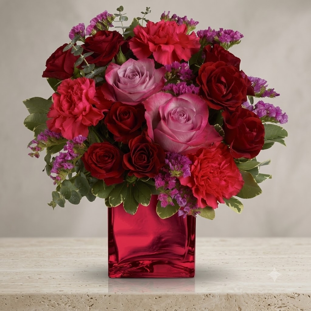 Red and Pink Mixed Roses
