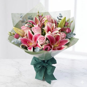 Mixed Roses & Lilies