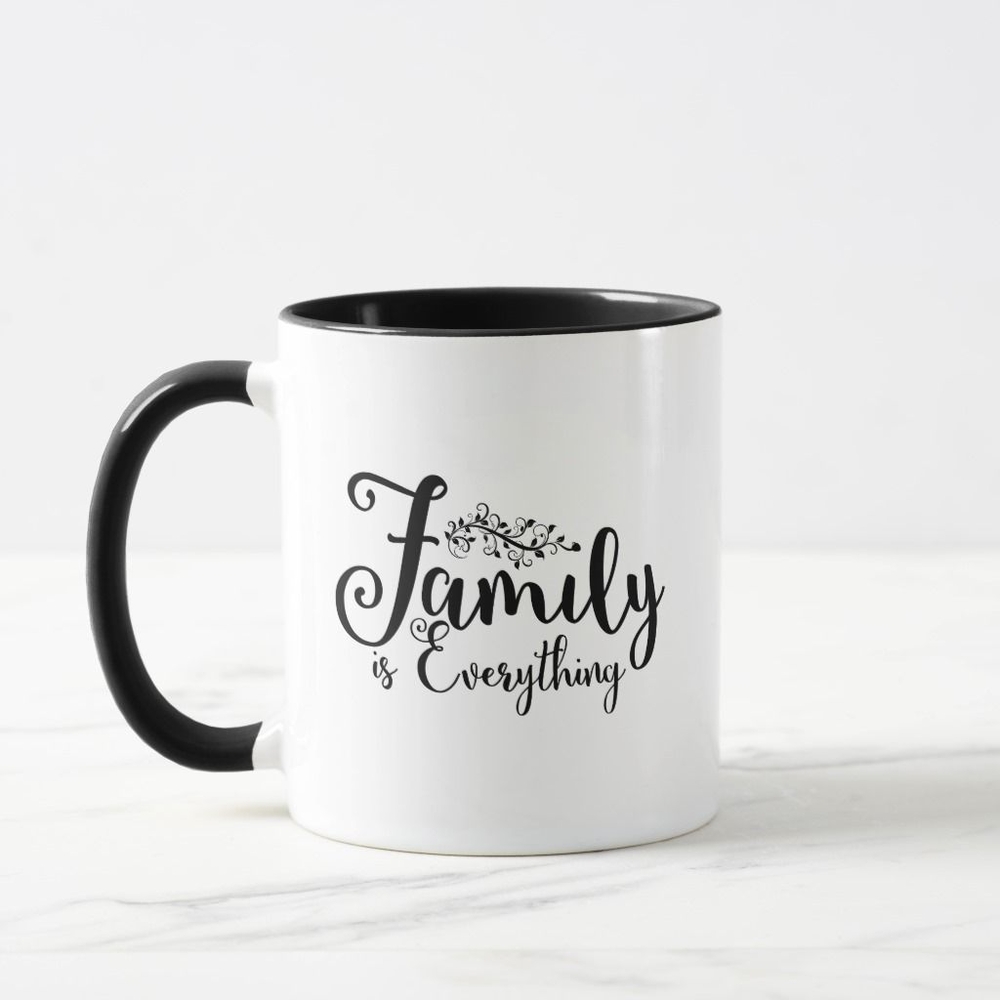 Black And White Family Mug