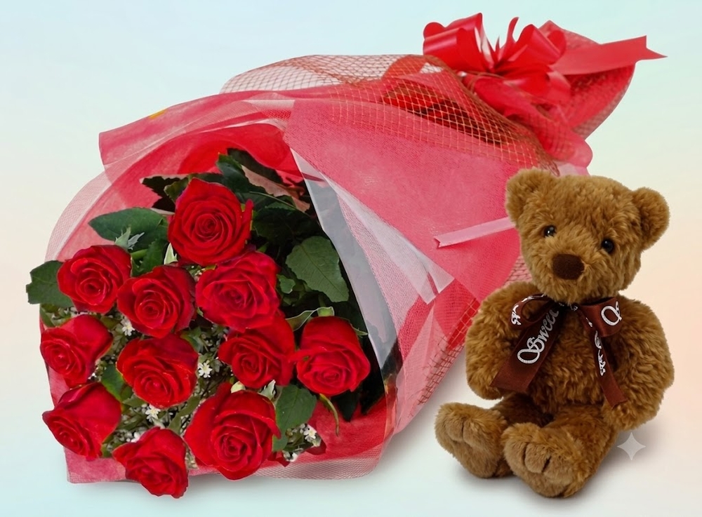 Red Roses and Teddy