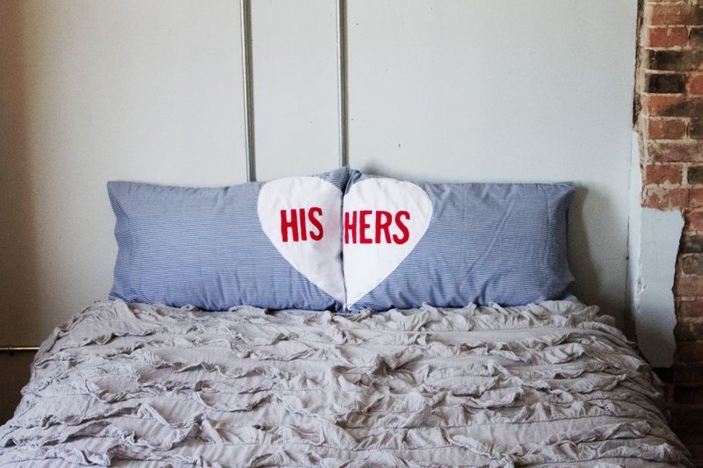 His N Her Couple Pillow