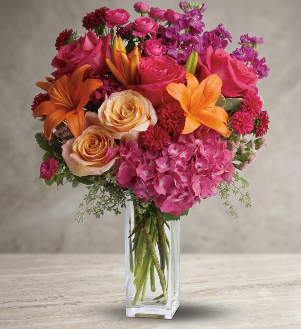 Yellow Lilies and White Roses Bouquet
