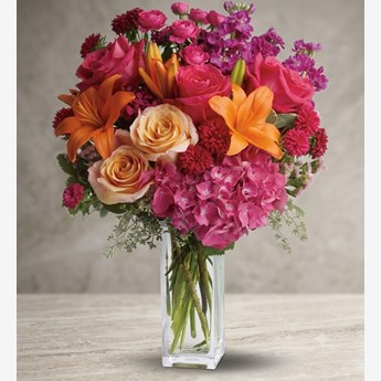 Yellow Lilies and White Roses Bouquet