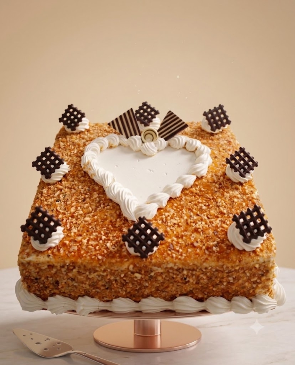 Caramel Nougat Chocolate Cake